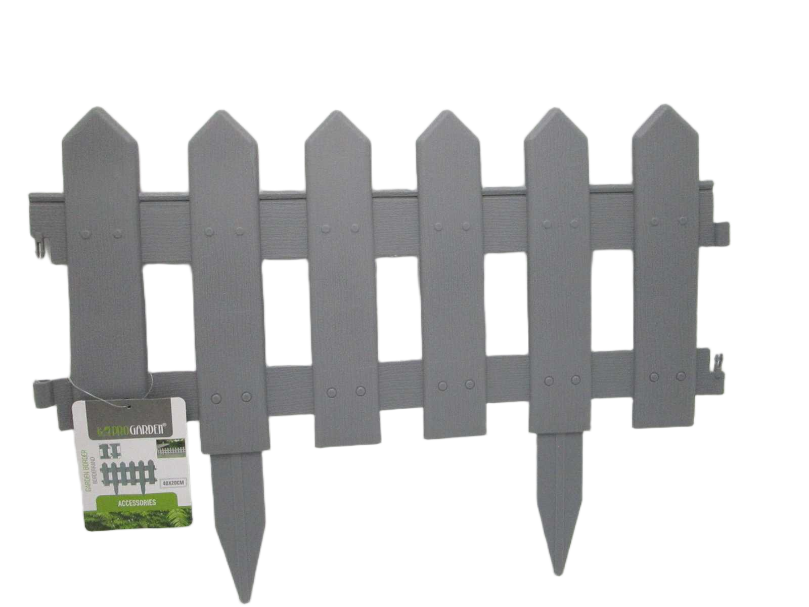 Garden Fence 40x20cm Grey