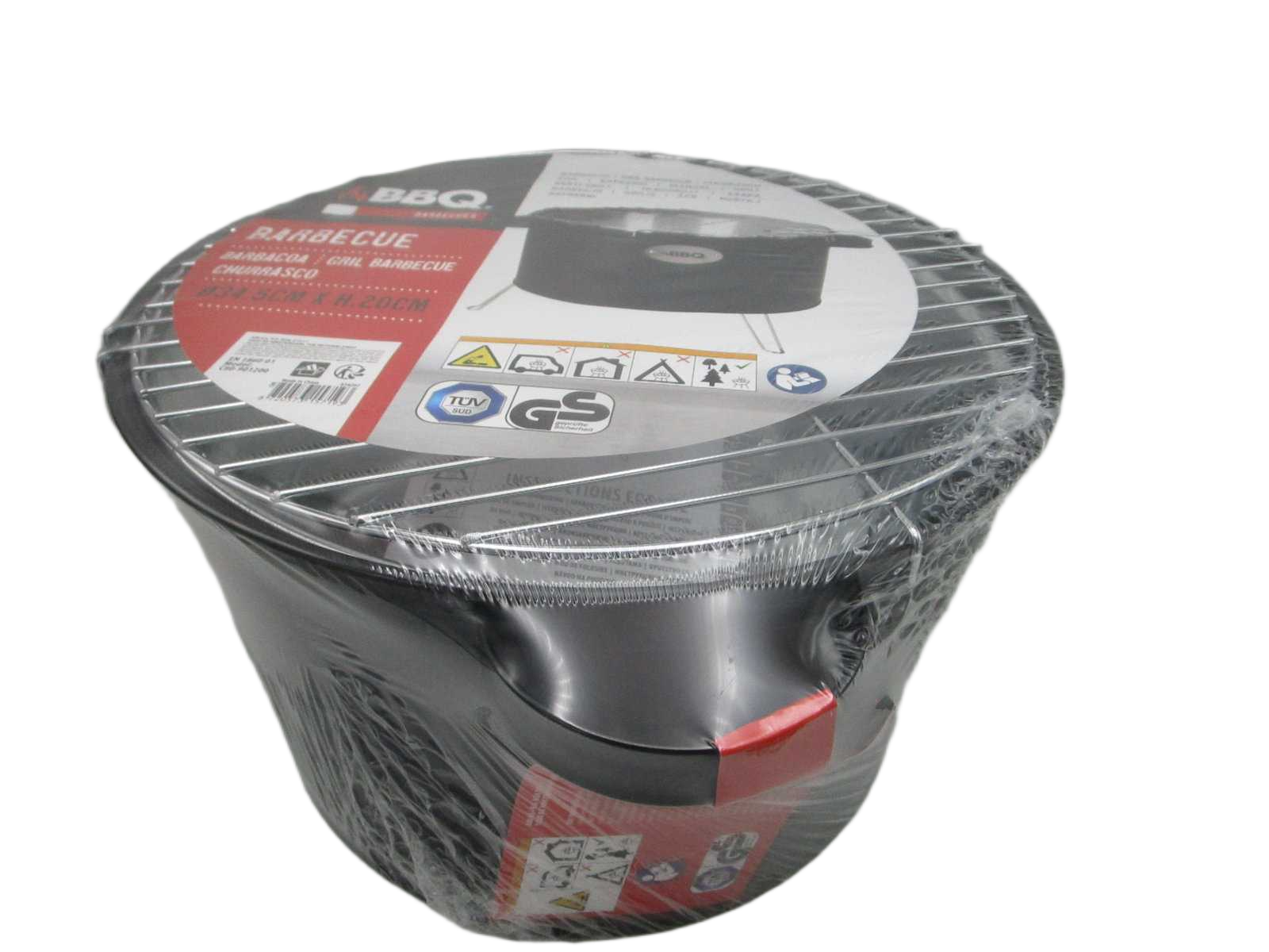 Bbq Bukcket 345mm Black Gs Tuv