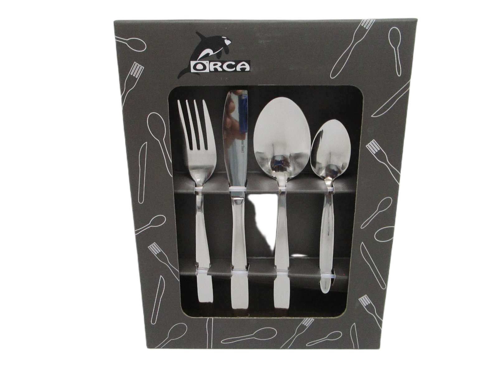 Cutlery Set Knife Dinner X6 - Dinner Fork X6 Dinner Spoon X6 - Tea Spoon X 6 - Set Of 24 Pcs - 18