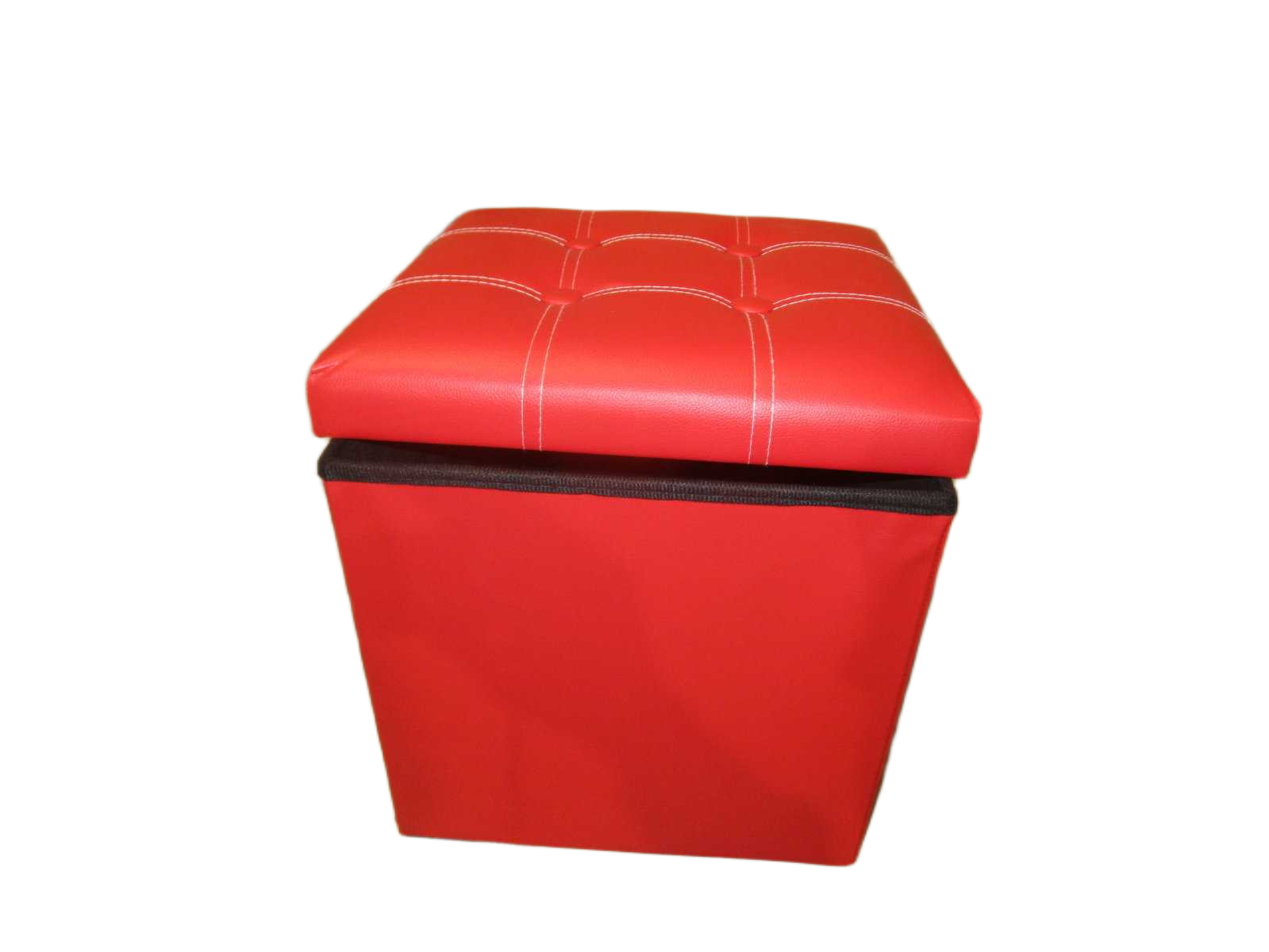 Stool With Storage Red 38*38*37cm