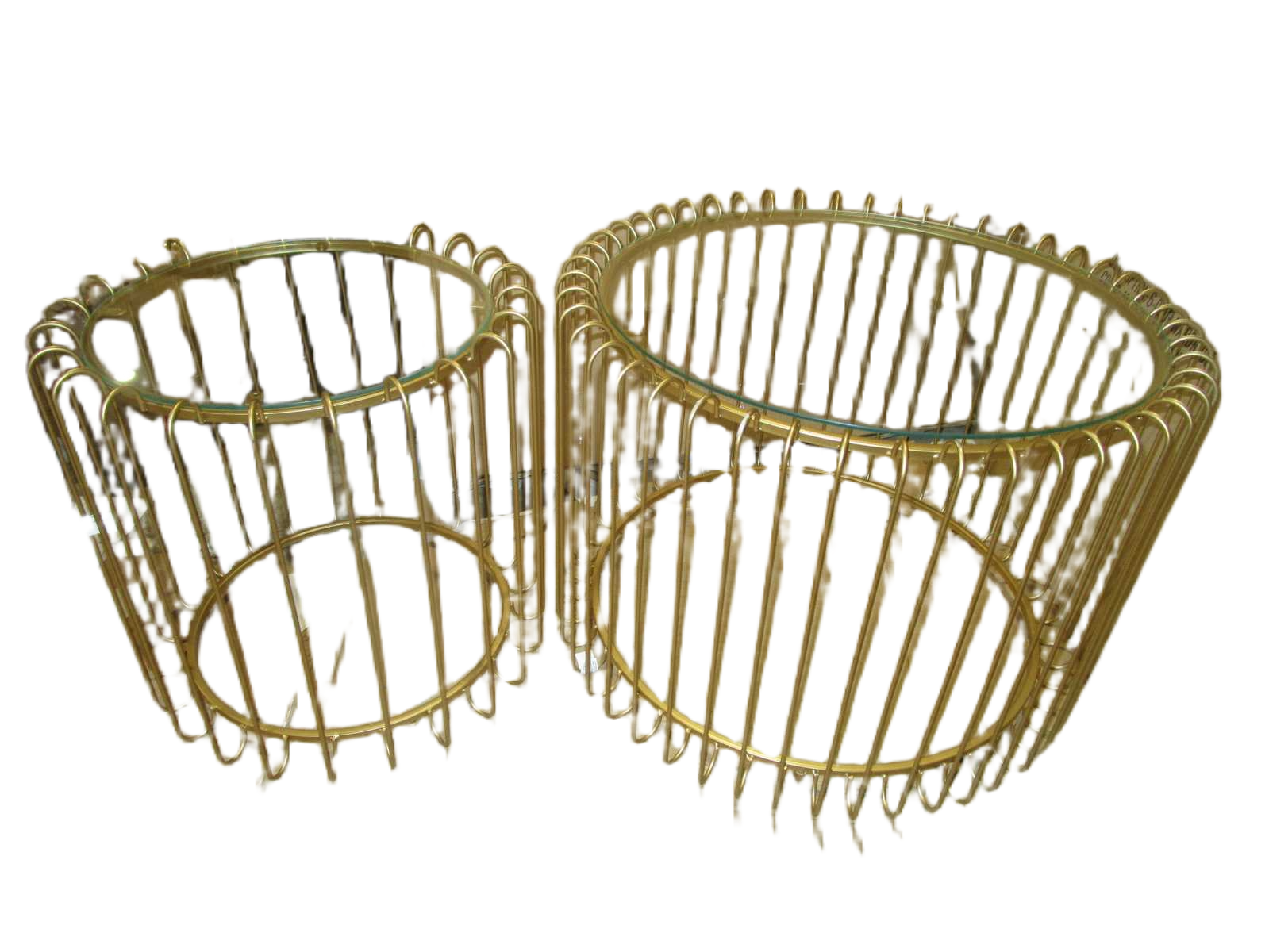 Coffee Table Set Of 2 Gold S Dia:45*46 L Dia:63*46