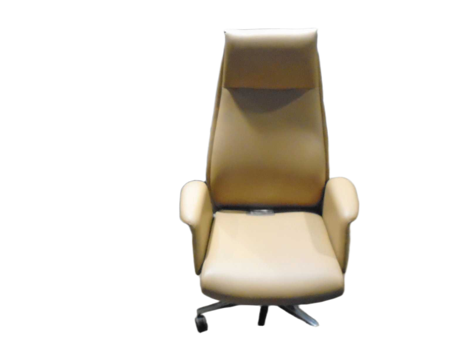Office Chair High Back , Pu Synchronized Mechanism 4 Positions Locked Aluminum Base 700mm Tuv Class4 Chrome Gas Lift +pu Castors Camel Al503-2271.5w*65d*121-129h