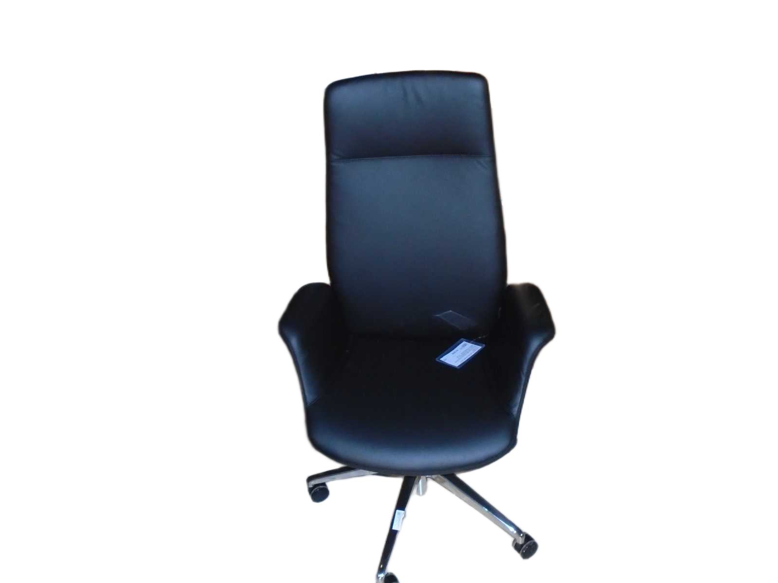 High Back Office Chair, Half Leather Synchronized Mechanism 4 Positions Locked A01 Black69*64*115
