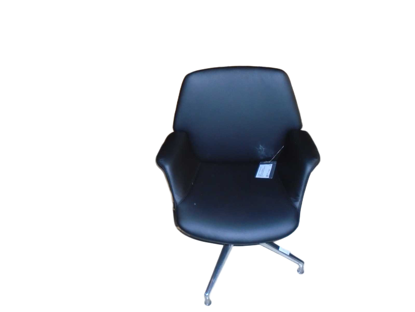 Low Back Office Chair, Half Leather W Simple Mechanism A01 Black69*63*88