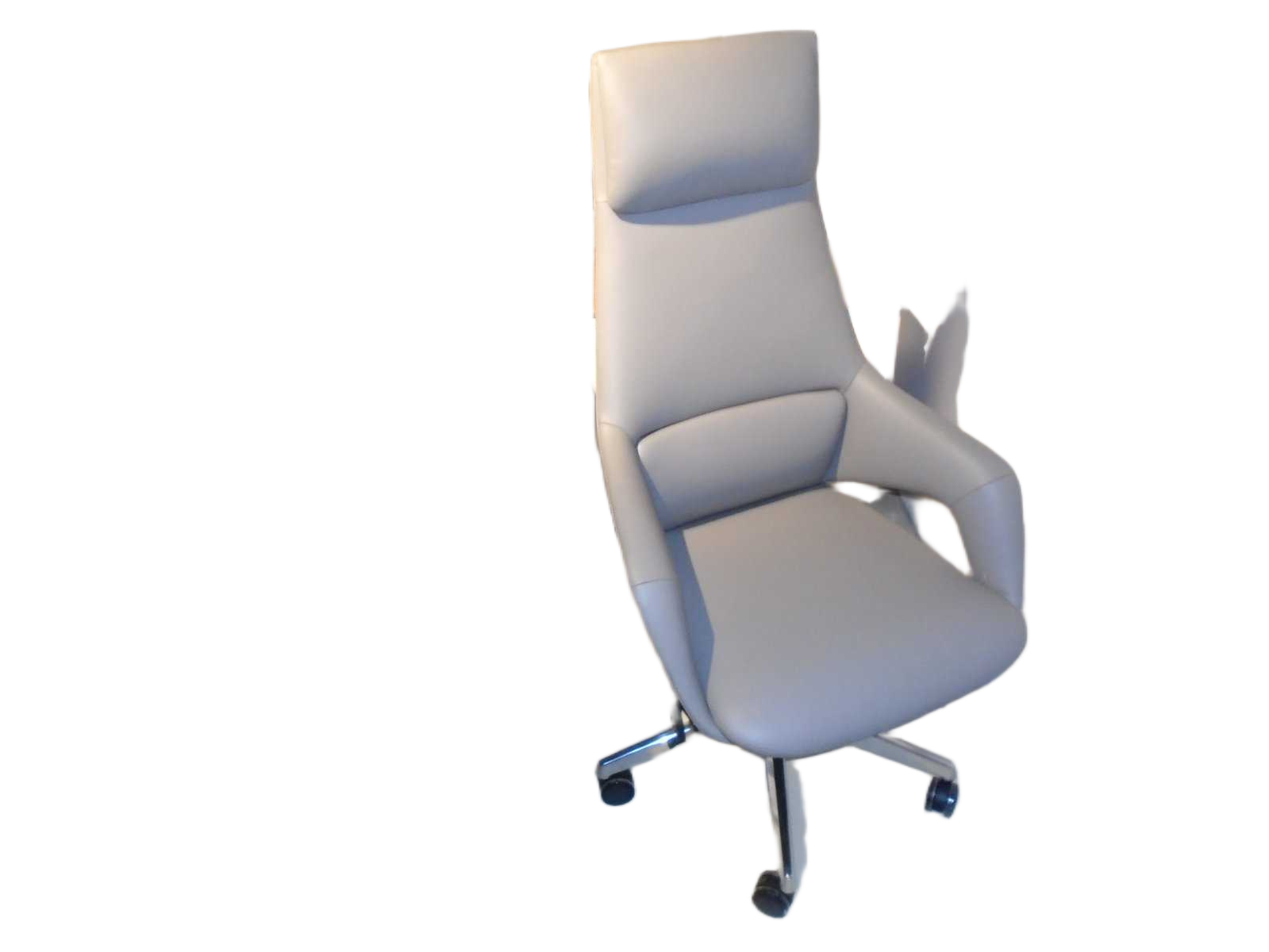 Office Chair Leather High Back W Knee-Tilt Mechanism 4 Positions Locked Nd9711 Grey67*69*122