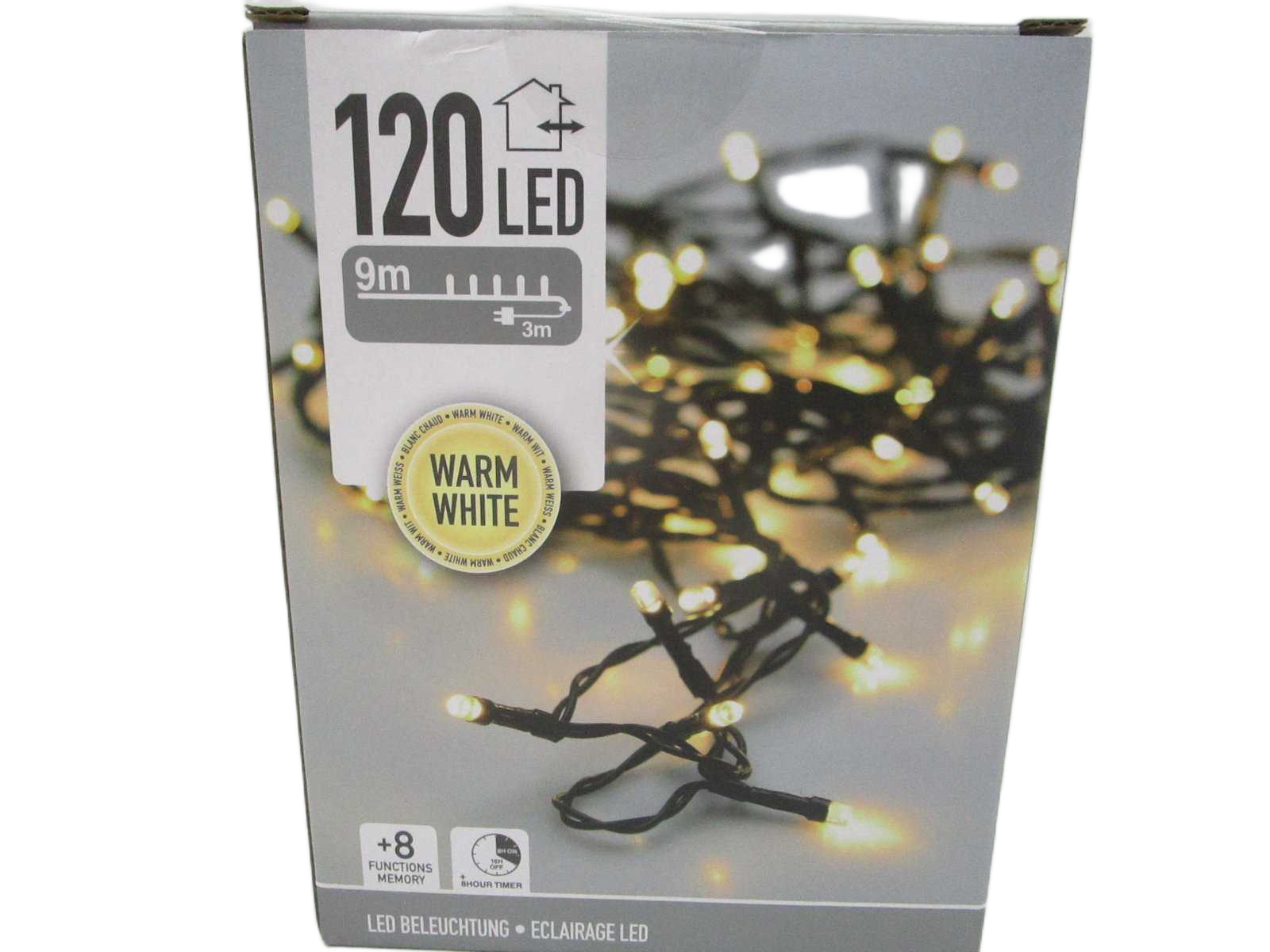 Christmas Garland 120 Led White Ch Ext