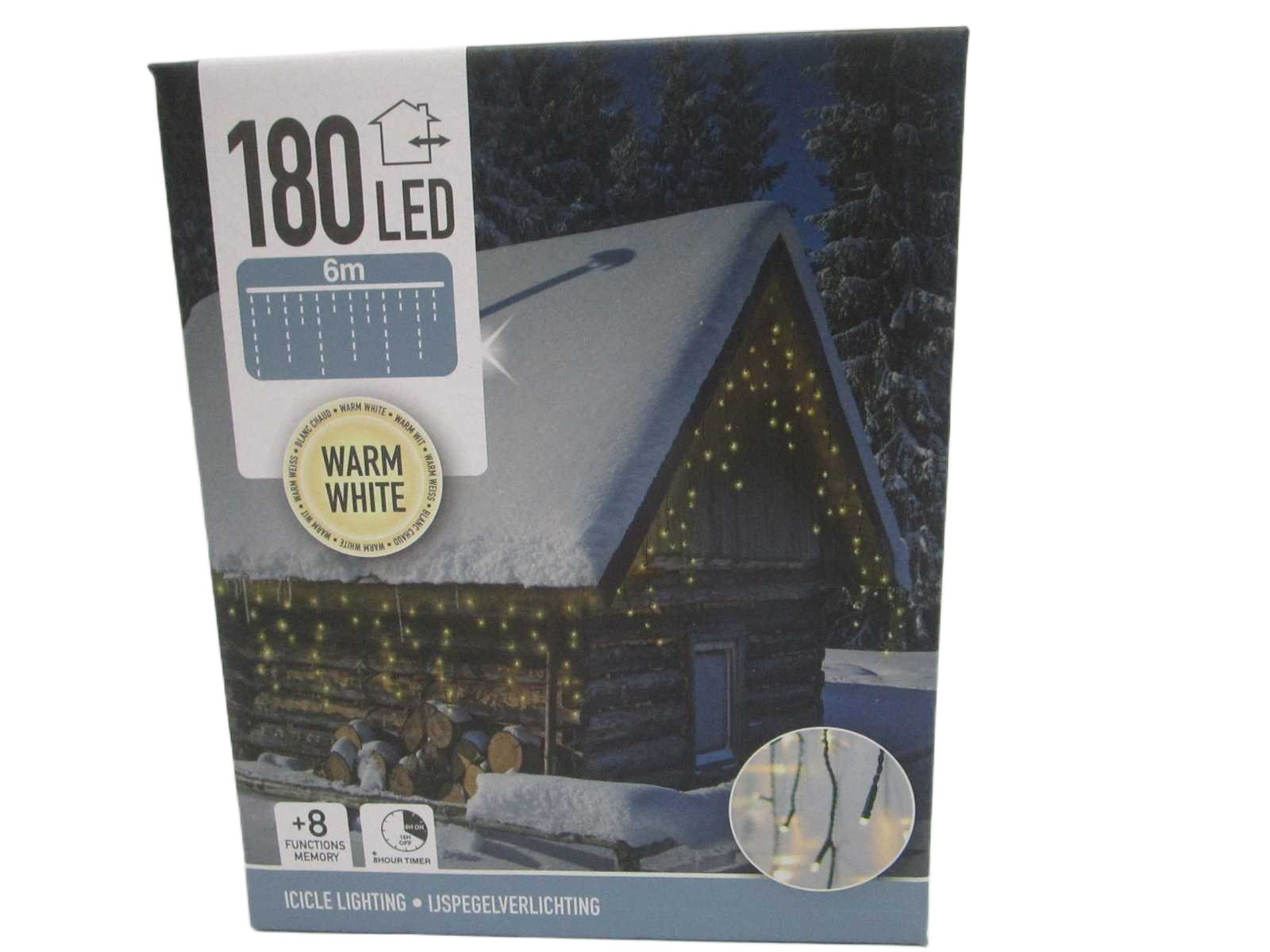 Christmas Garland Light Curtain Icicle 180led