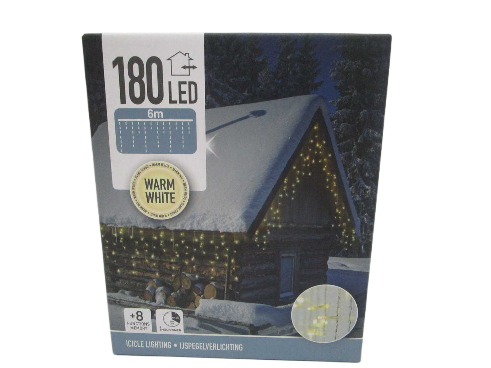 Christmas Garland Ice Curtain Icicle, 180 L