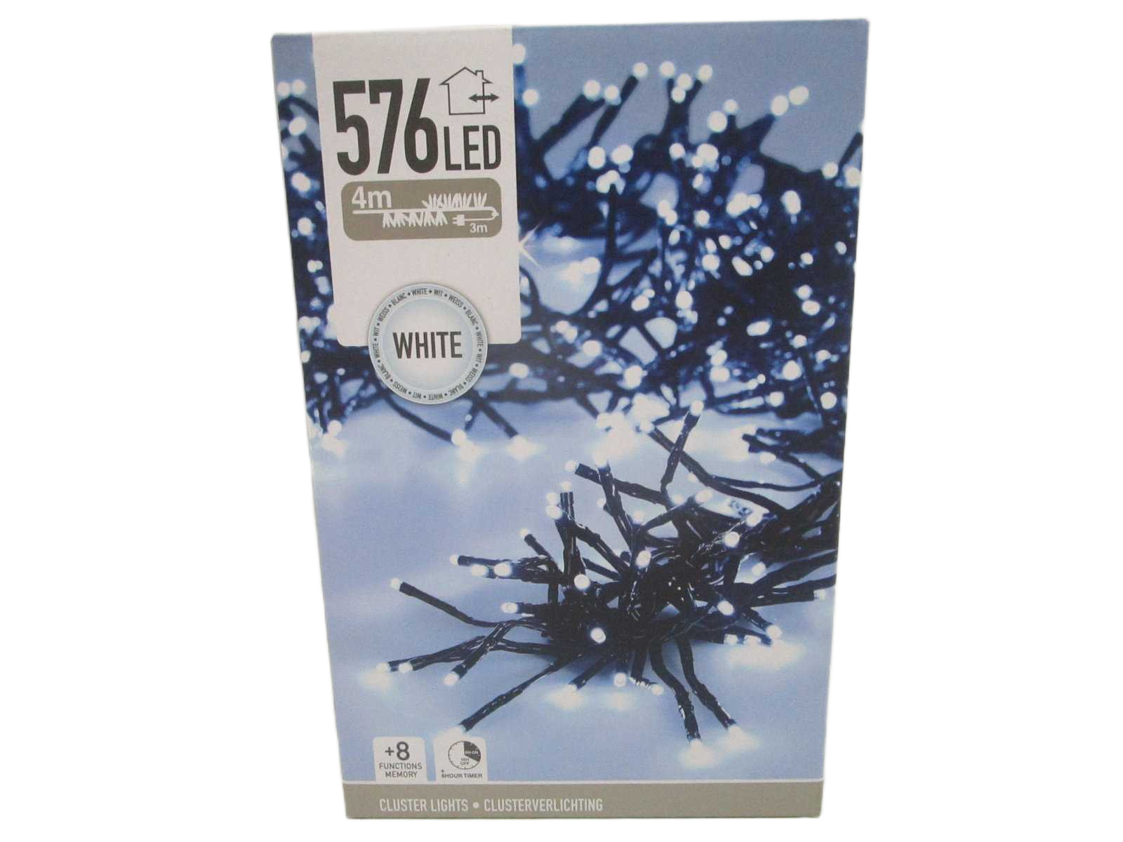 Christmas Garland 576 Led White Cold