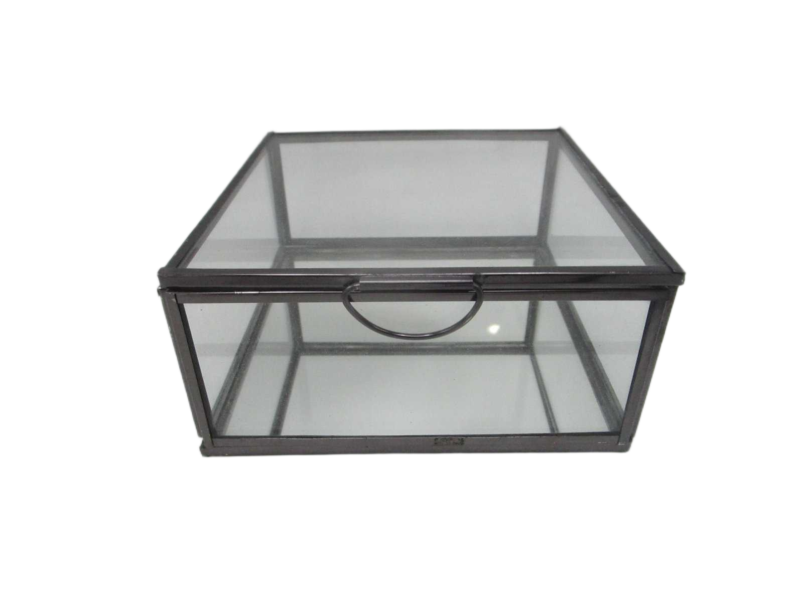Box Of Jewelry Glass 13cm Black