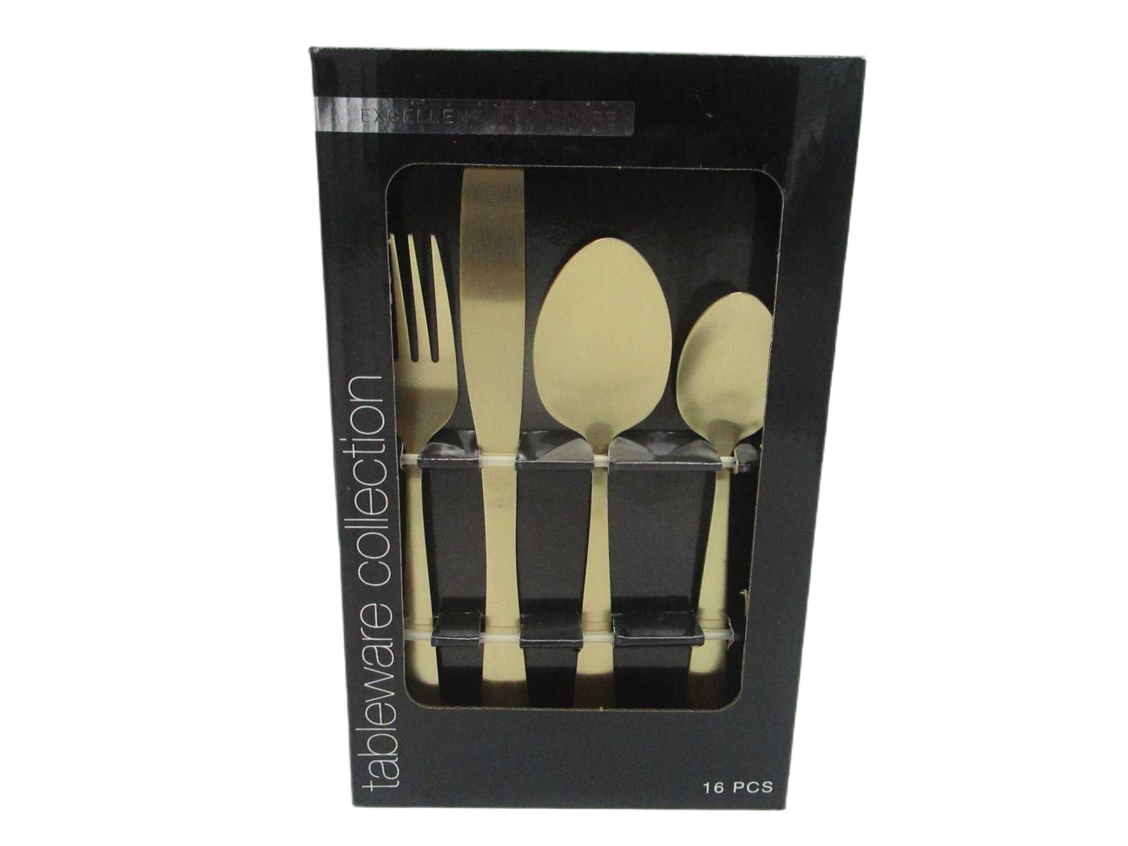Set Cutlery S/16pcs Gold Mat