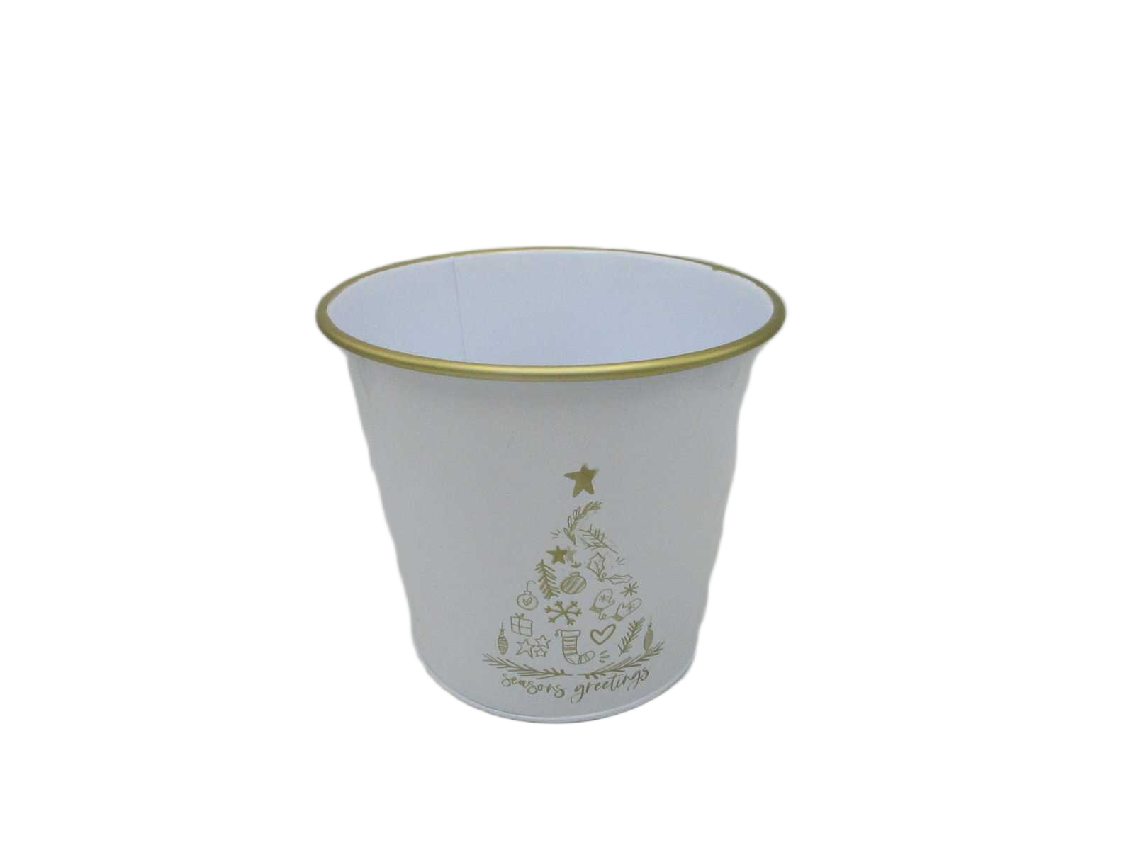 Bucket D203xh180mm Gold White