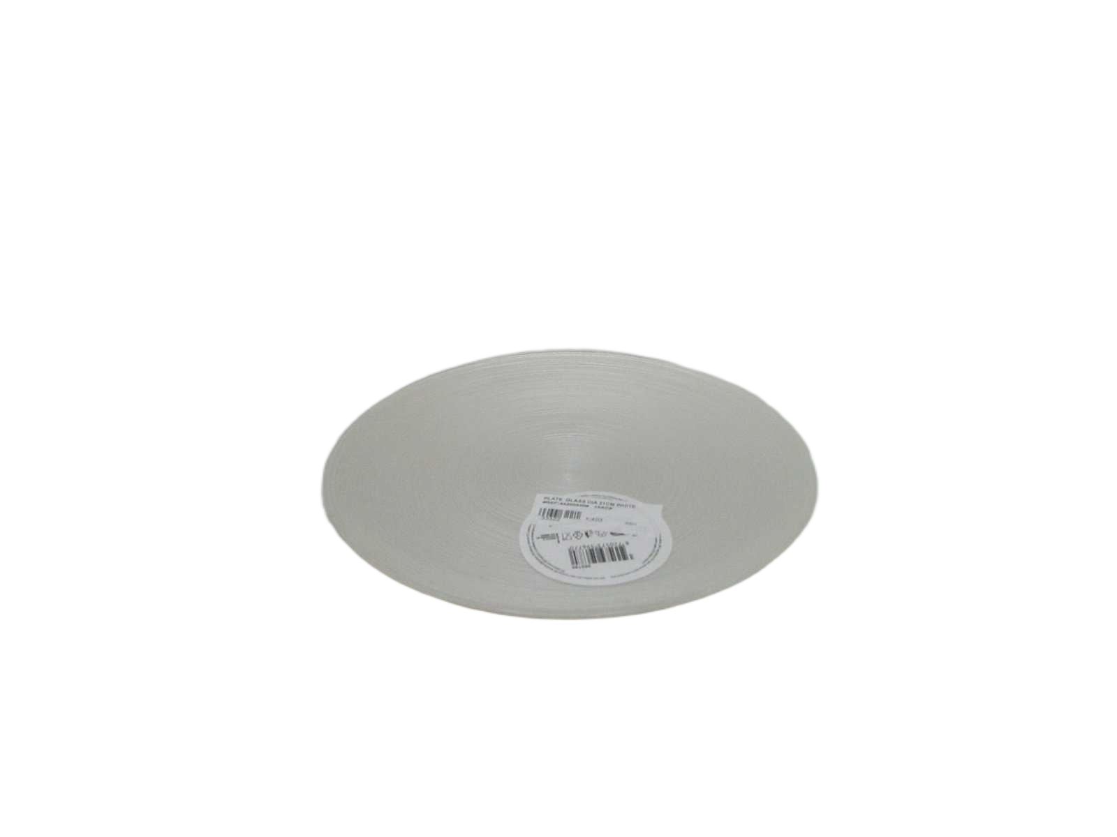 Plate Glass Dia 21cm White