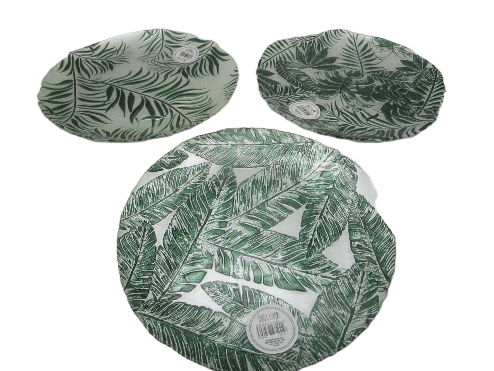 Plate Glass Dia 28cm 3ass D