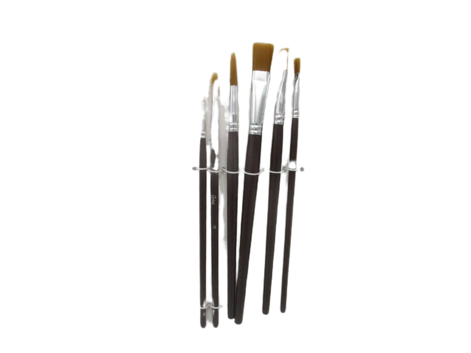 Set Of 6 Brushes Wood