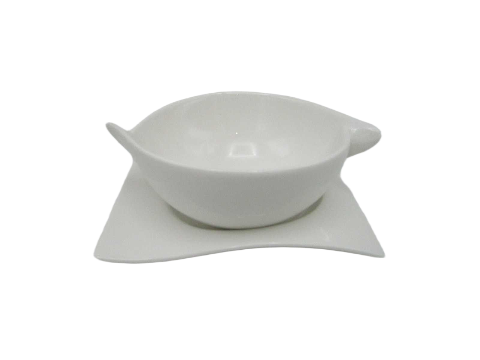Soup Pot W Cover White 6.5'' Bowl 6'' Plate