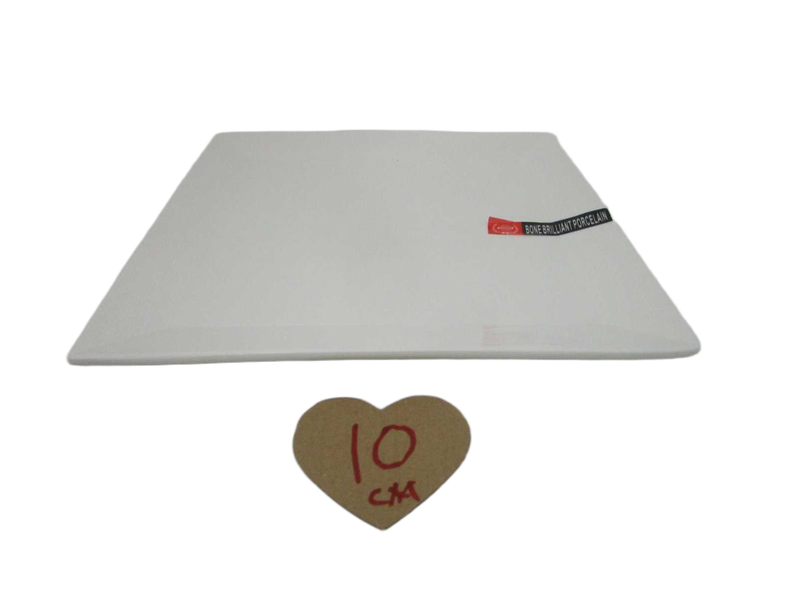 Plate Square White 10'' 25.4x25.4x1.9