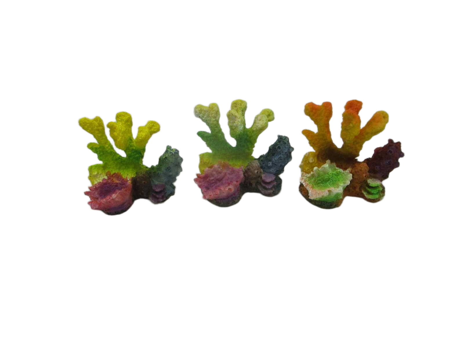 Deco For Aquarium Pink Green Yellow 9.5*6*9