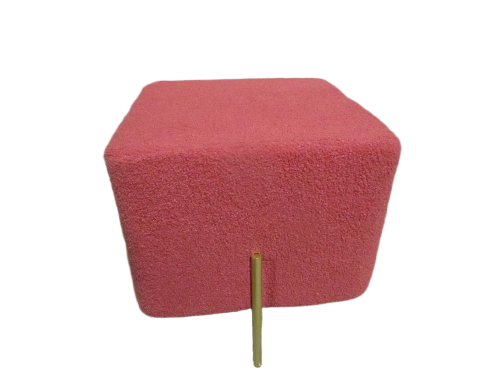Pouf,gold Feet Ygm-16 Saumon 42x42x41