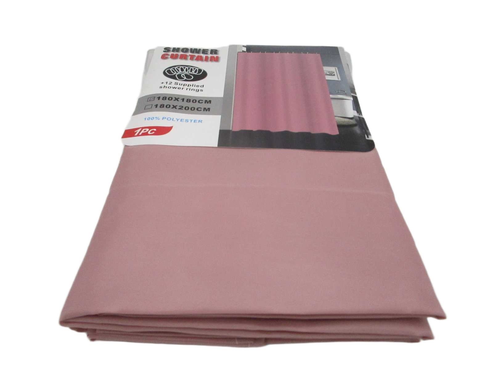 Shower Curtain Pink 180x180