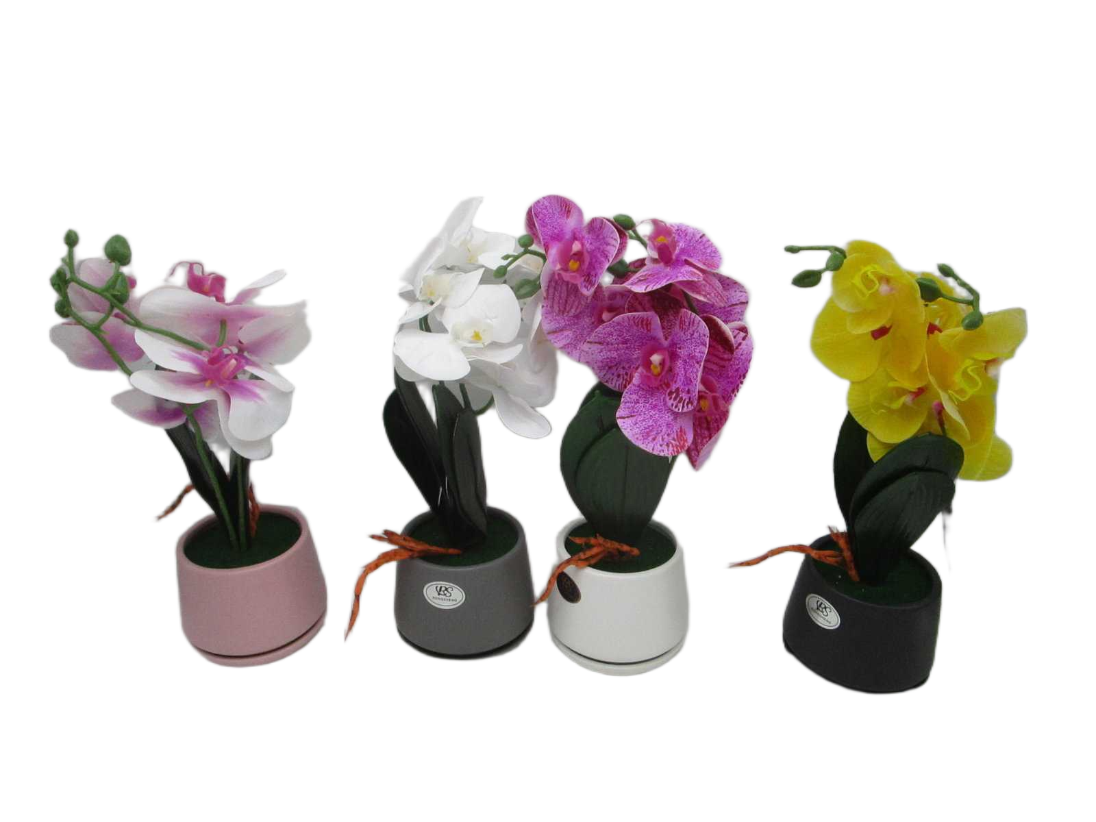 Artificial Moth Orchid 4 Col Ass 34x10