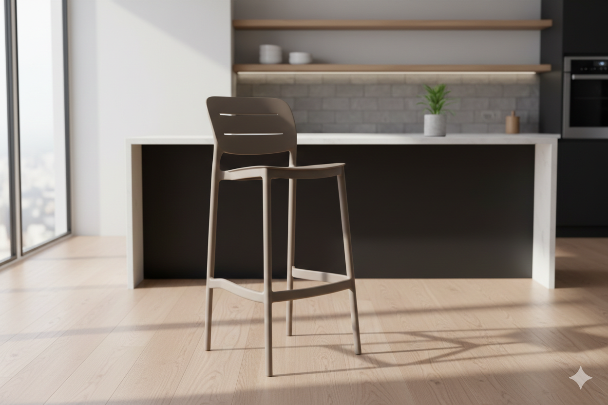 Indoor Pp Bar Chair Gr-19 Light Grayl50x W48xh103.5 Sh75