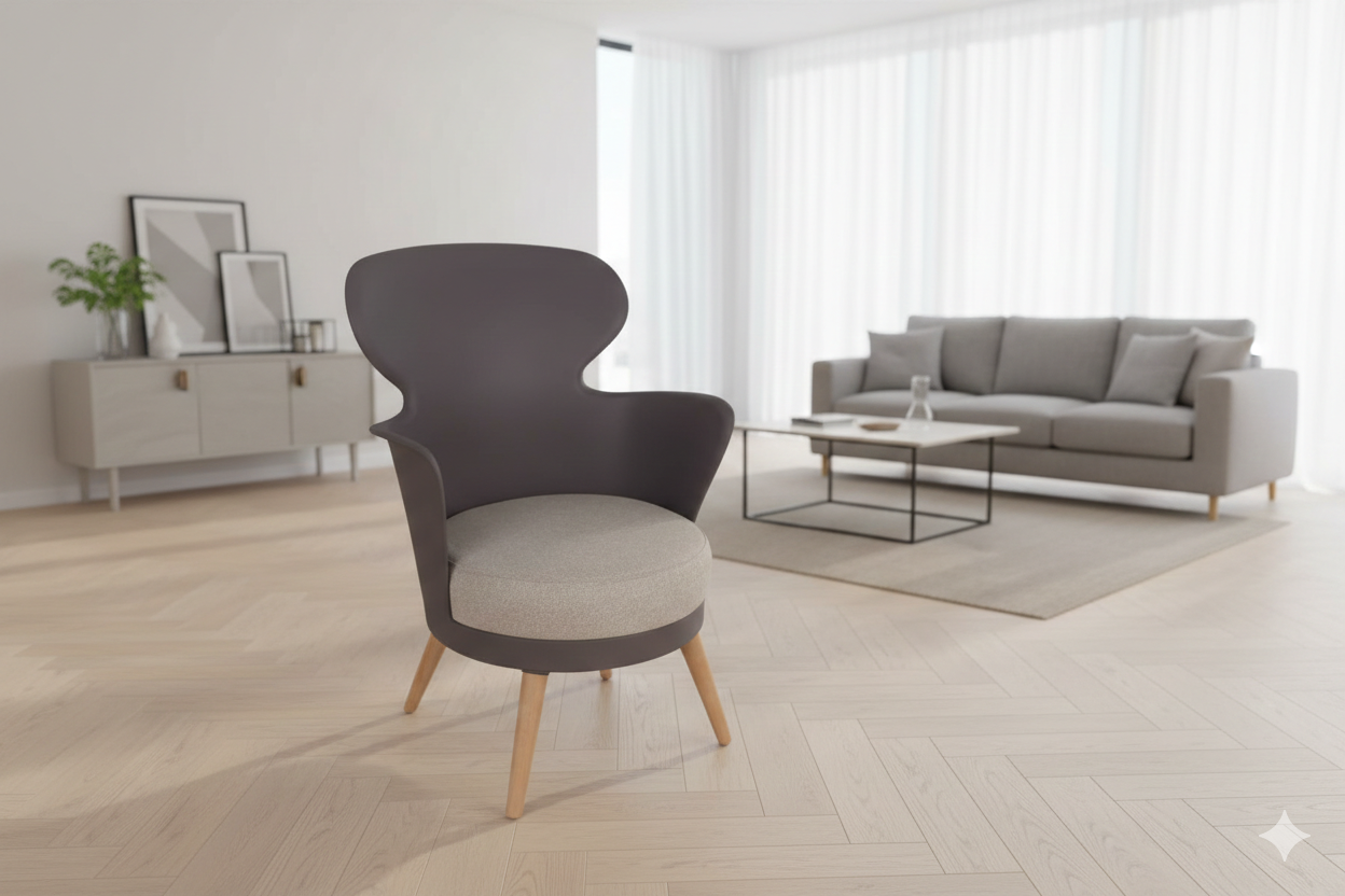 Indoor Pp Chair With Arm Gr-02 Grayl61xw62xh84 1cl=