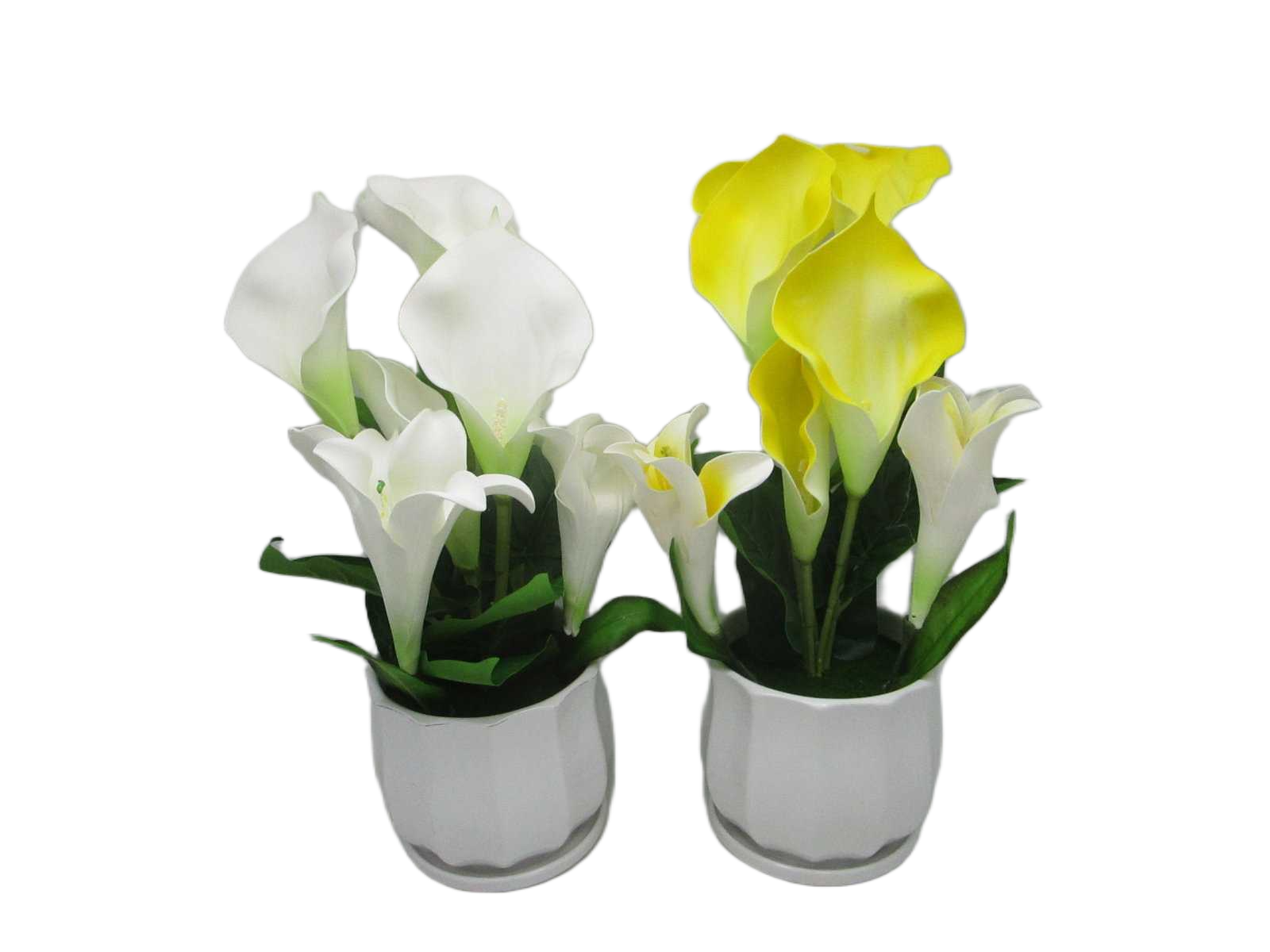 Artificial Plante 06 Yellow 01 White 42cm