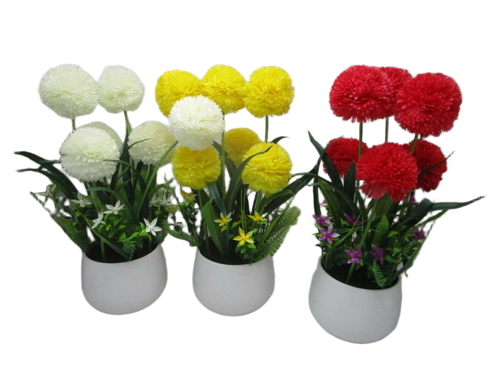 Artificial Plante White Yellow Red 39cm