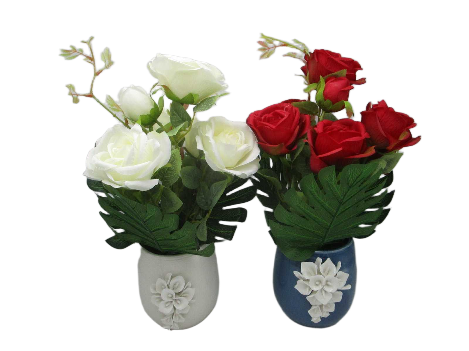Artificial Plante White Red 42cm