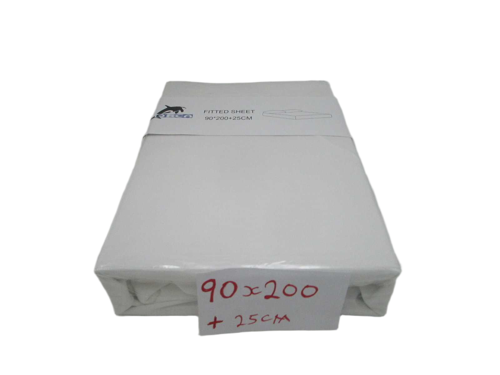 Fitted Sheet Plain 54 White 90*200+25