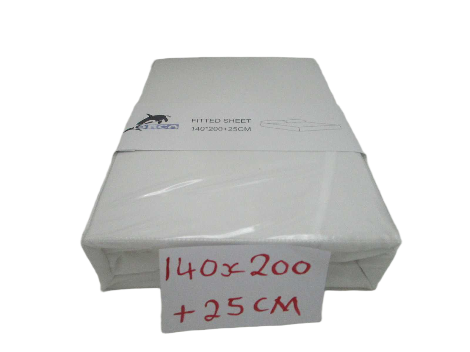 Fitted Sheet Plain 54 White 140*200+25