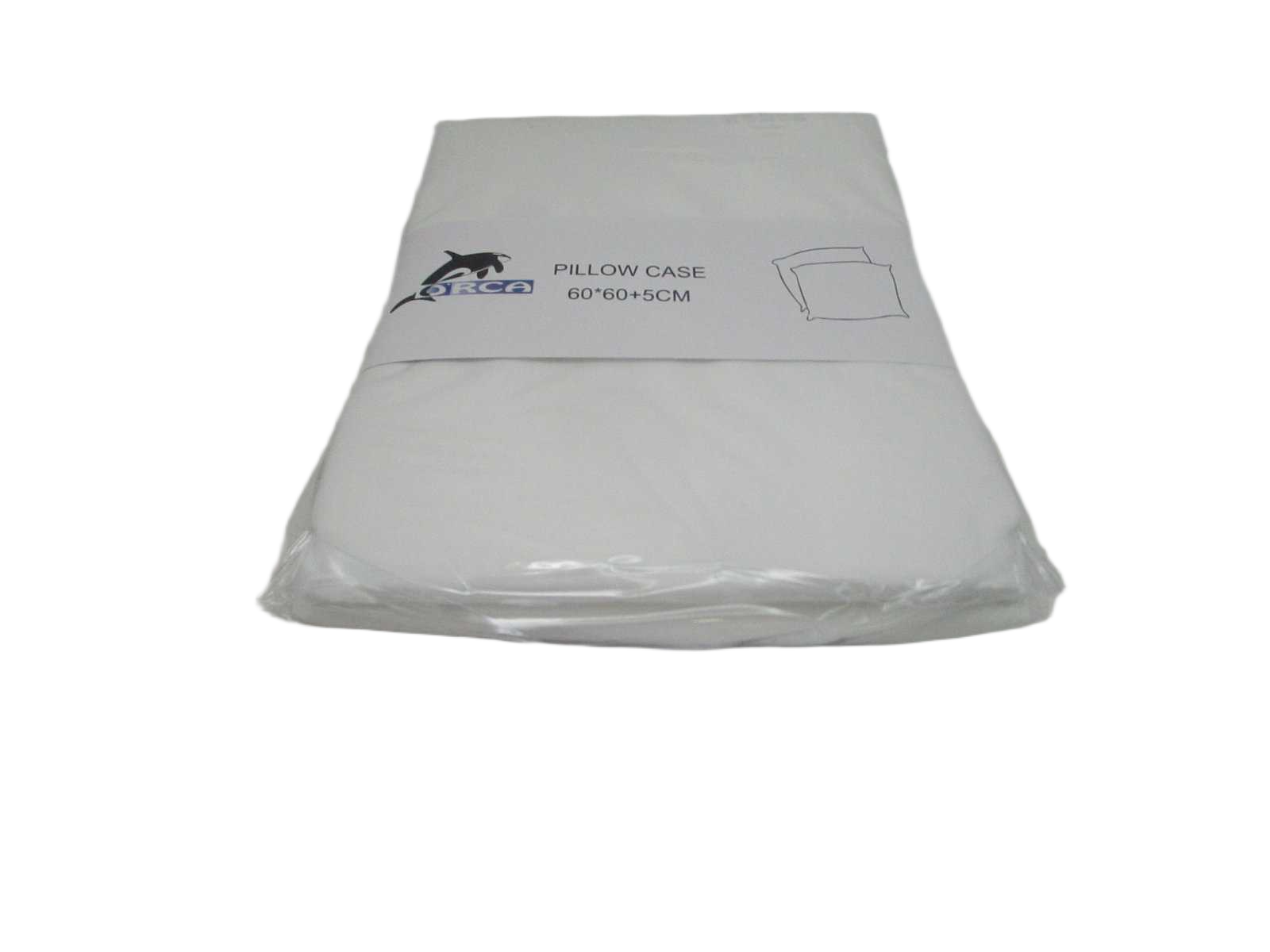 Set Of 2 Pillow Cas 54 White 60x60 +5 Cm