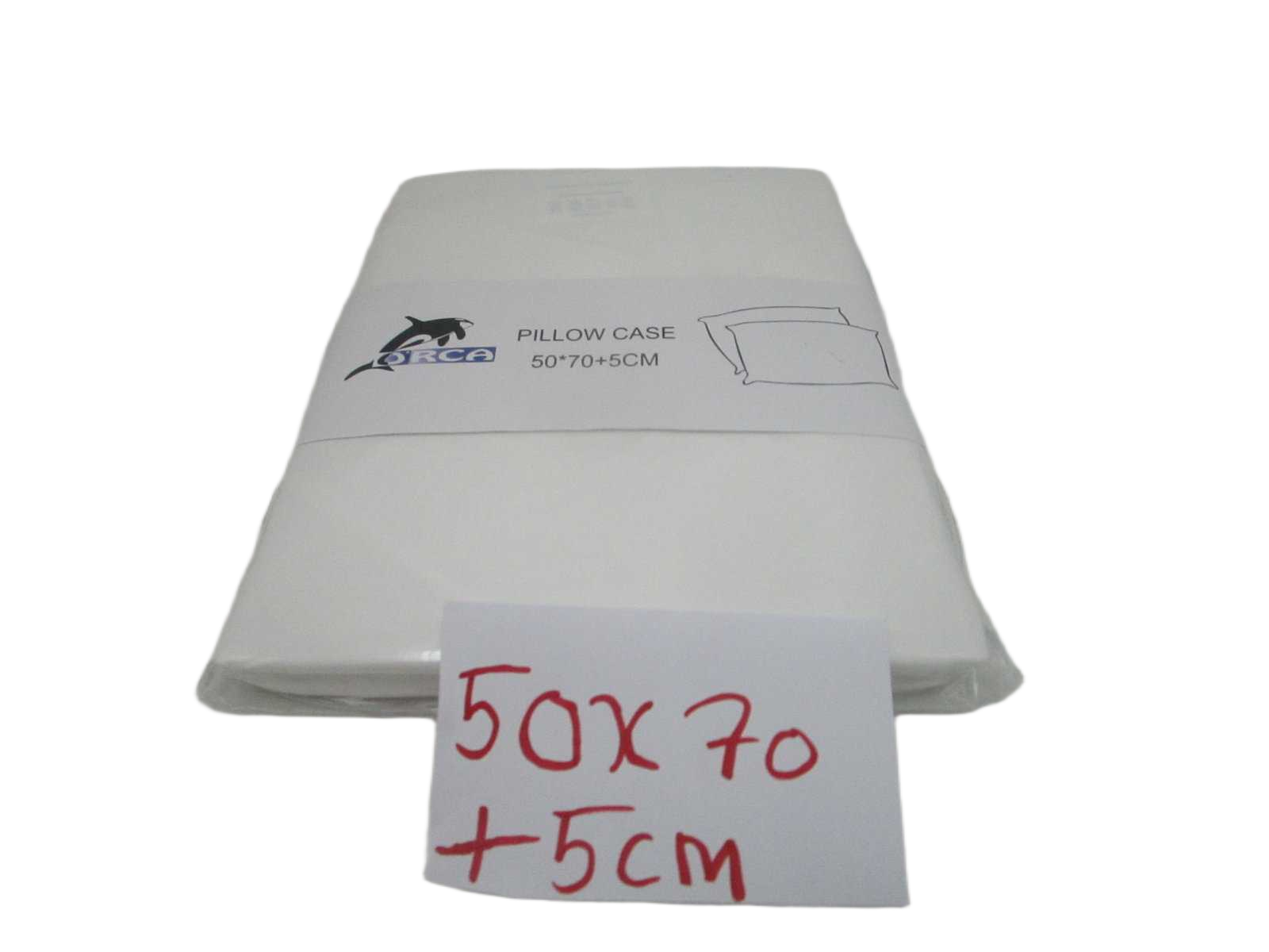 Set Of 2 Pillow Cas 54 White 50x70 +5 Cm