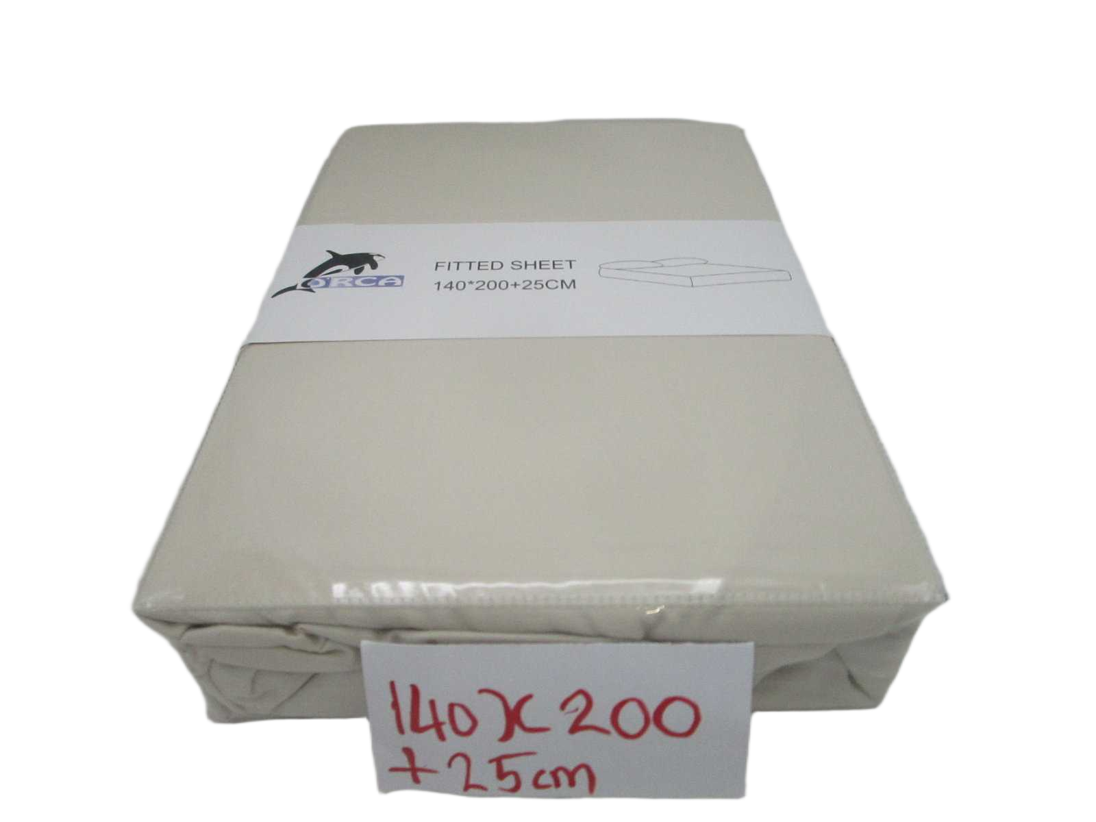 Fitted Sheet Plain 71 Beige 140x200 +25 Cm