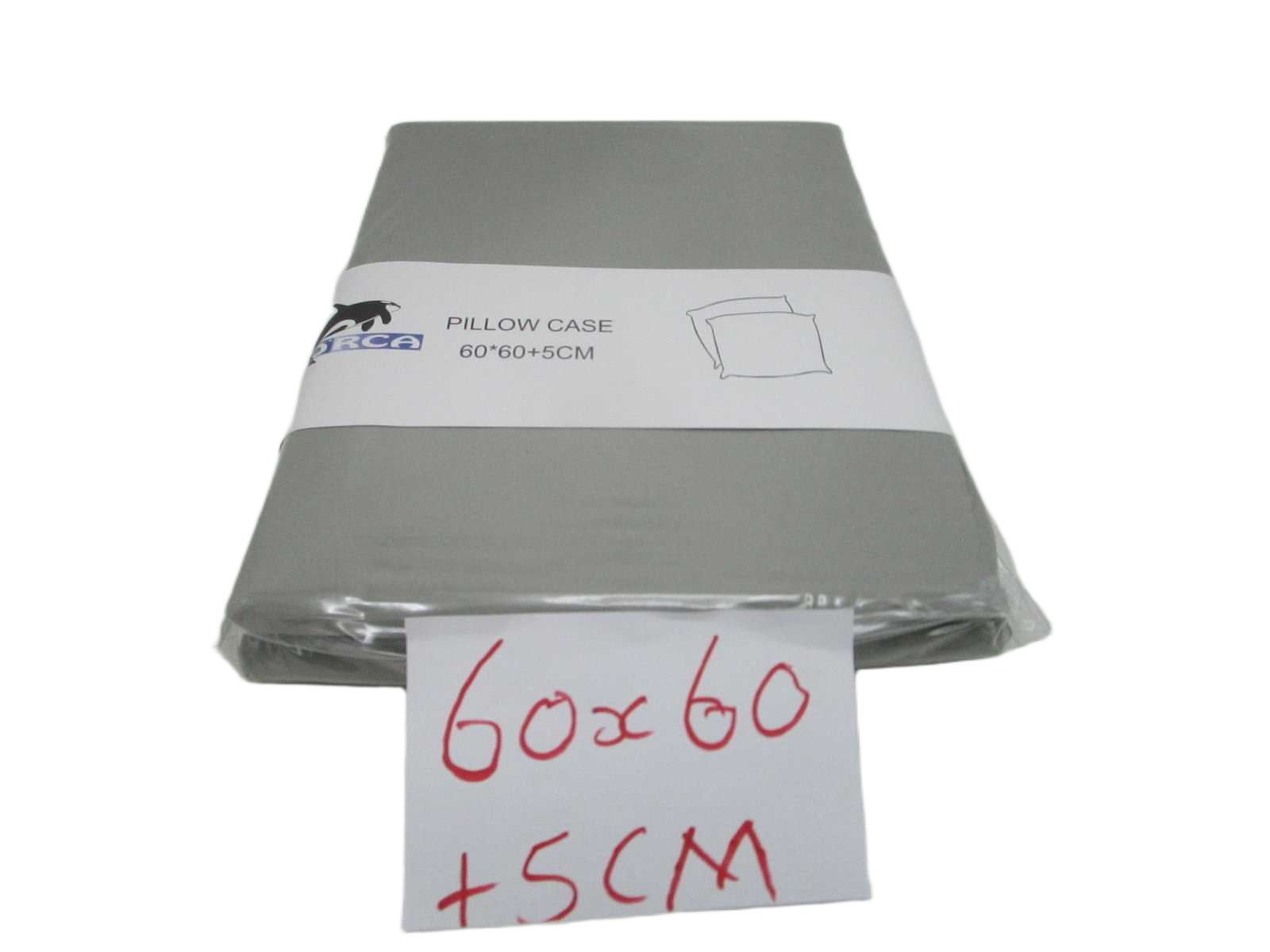 Set Of 2 Pillow Cas 13 Grey 60x60 +5 Cm