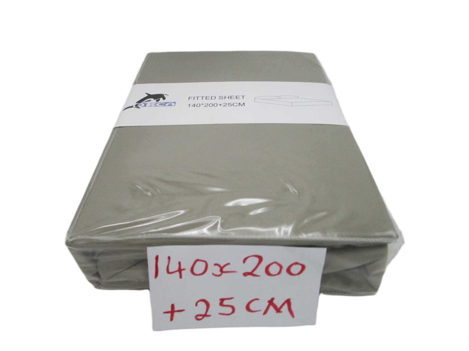 Fitted Sheet Plain 79 Taupe 140x200 +25 Cm