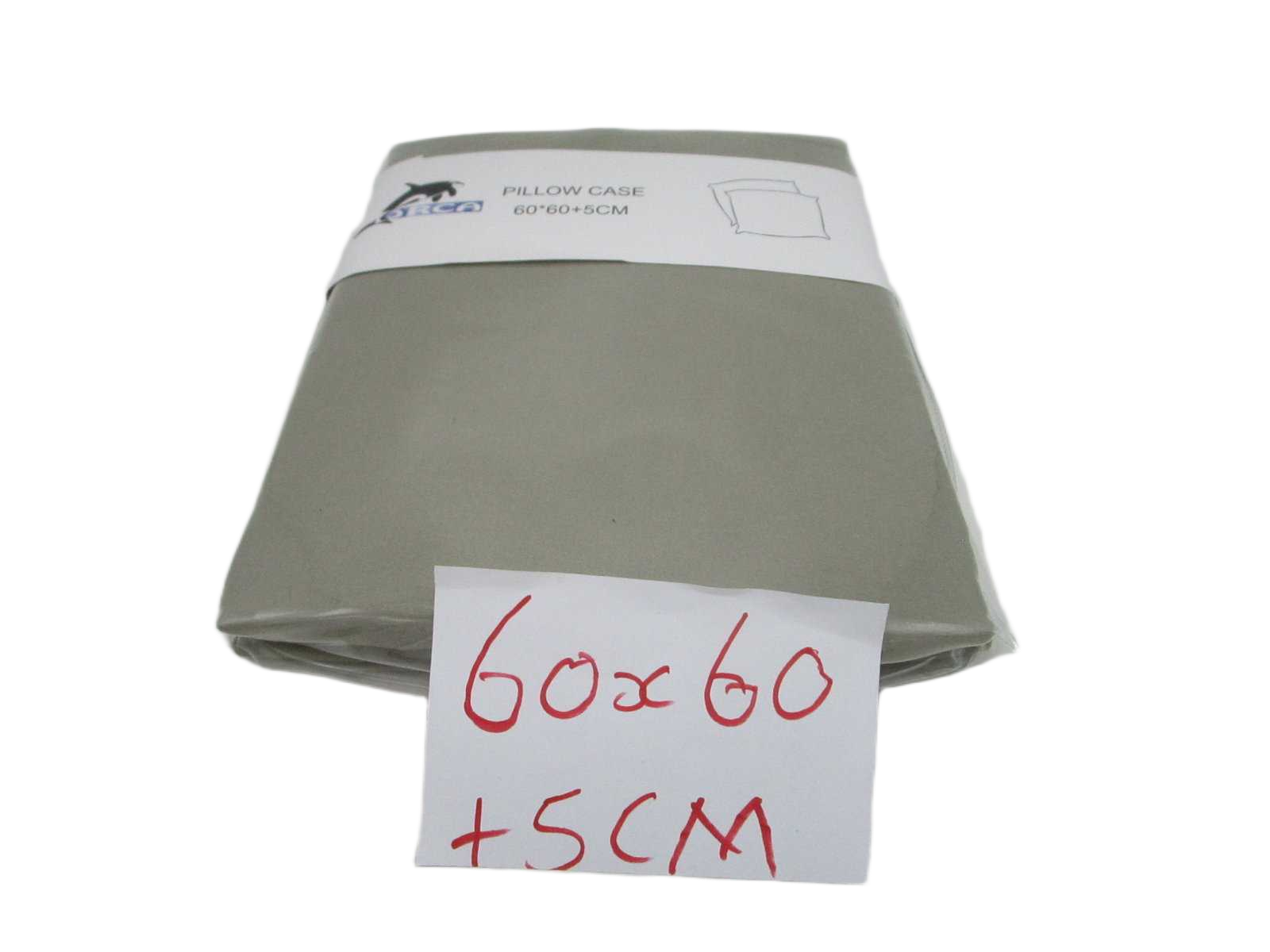 Set Of 2 Pillow Cas 79 Taupe 60x60 +5 Cm