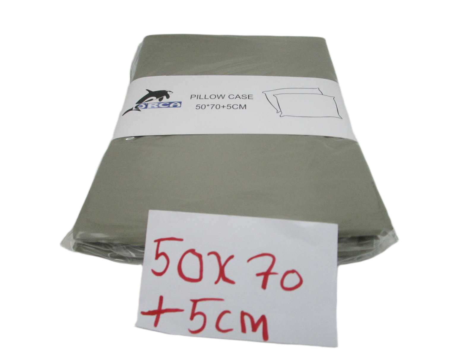 Set Of 2 Pillow Cas 79 Taupe 50x70 +5 Cm