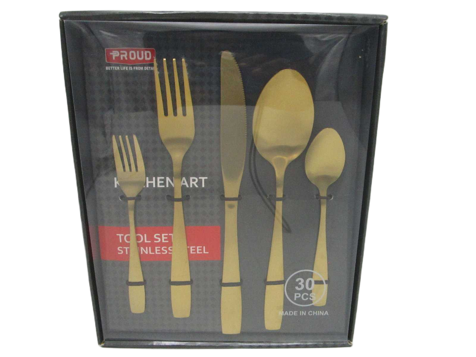 Cutlery Set Stainless Steel Frosted Gold