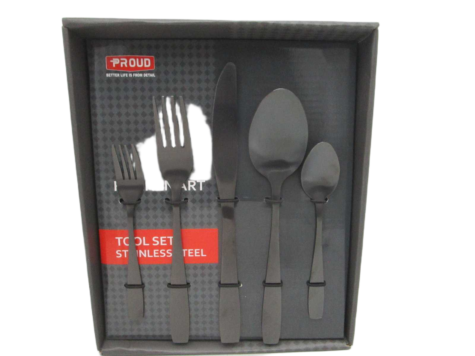 Cutlery Set Stainless Steel Frosted Black