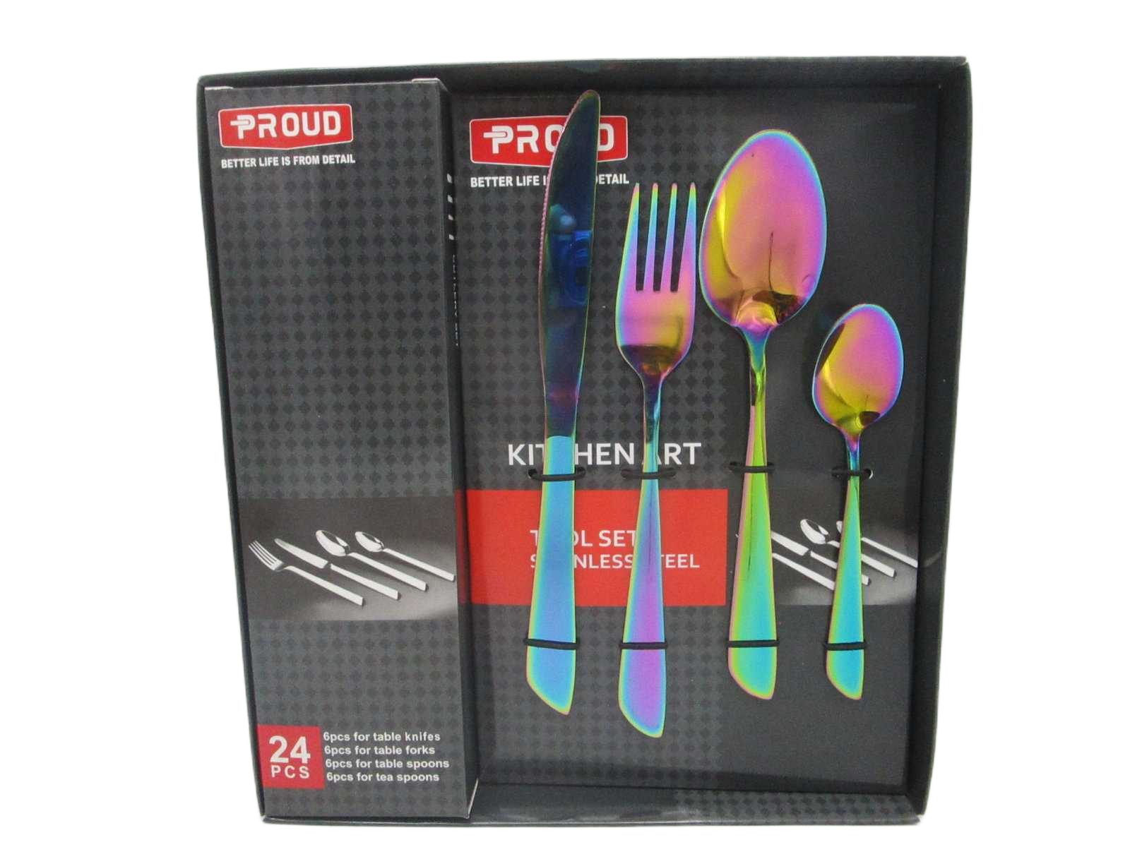 Cutlery Set Stainless Steel Colorful