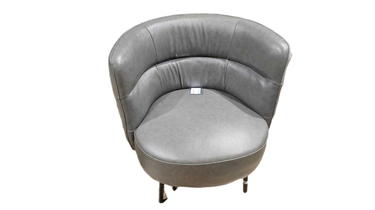 Chair Leather-Dk.grey