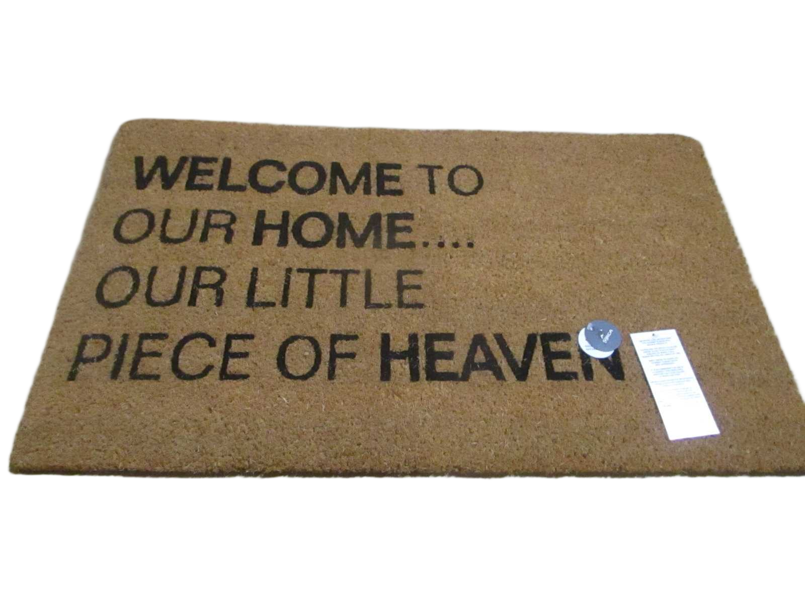 Doormat Single Colour / Natural Printed Coir + Pvc Backing - Weight 5800gsm - Thickness 1,5 Cm 1cl=