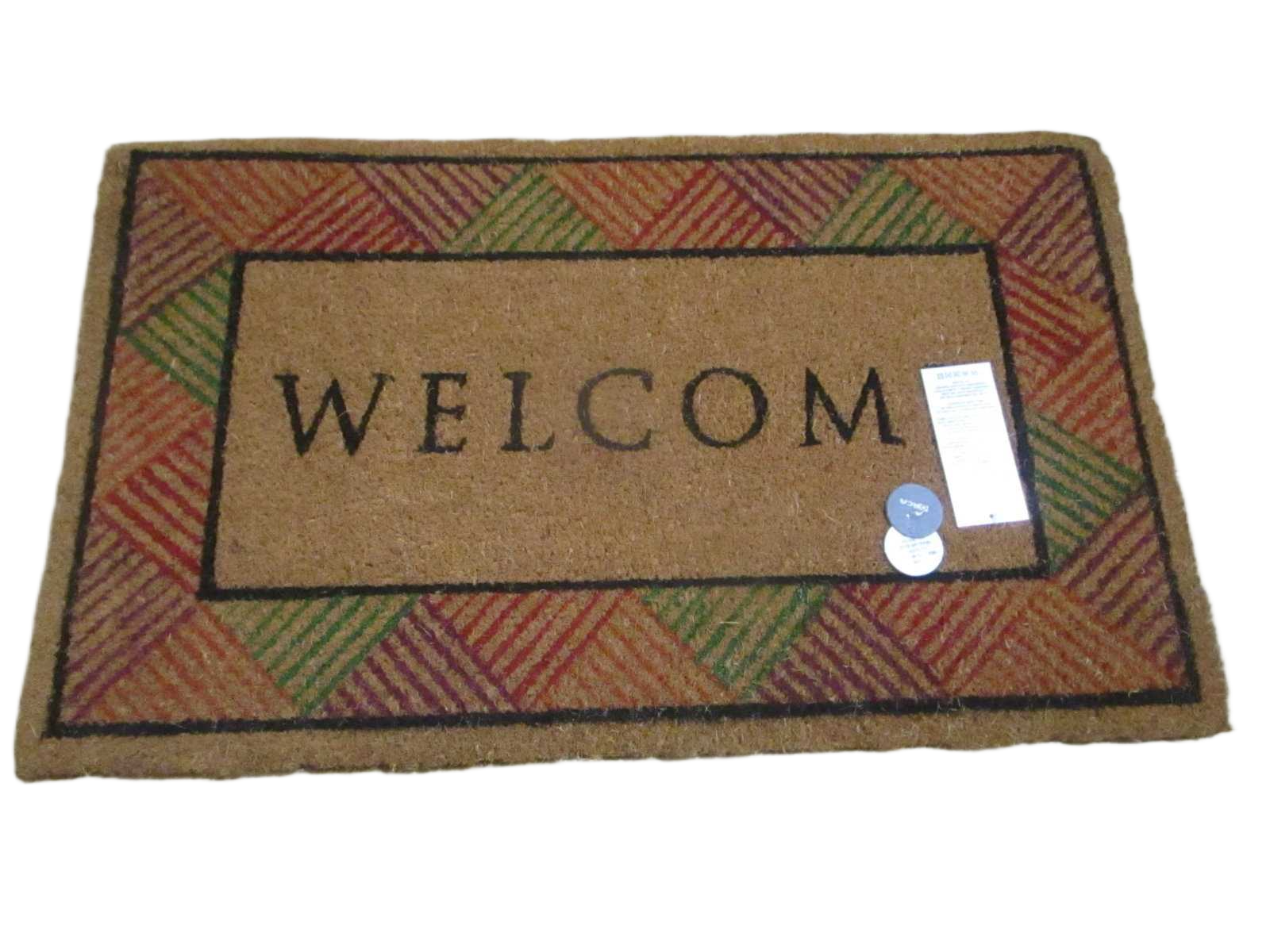 Doormat Multi Colour / Natural Printed Coir + Pvc Backing - Weight 5800gsm - Thickness 1,5 Cm 1cl=