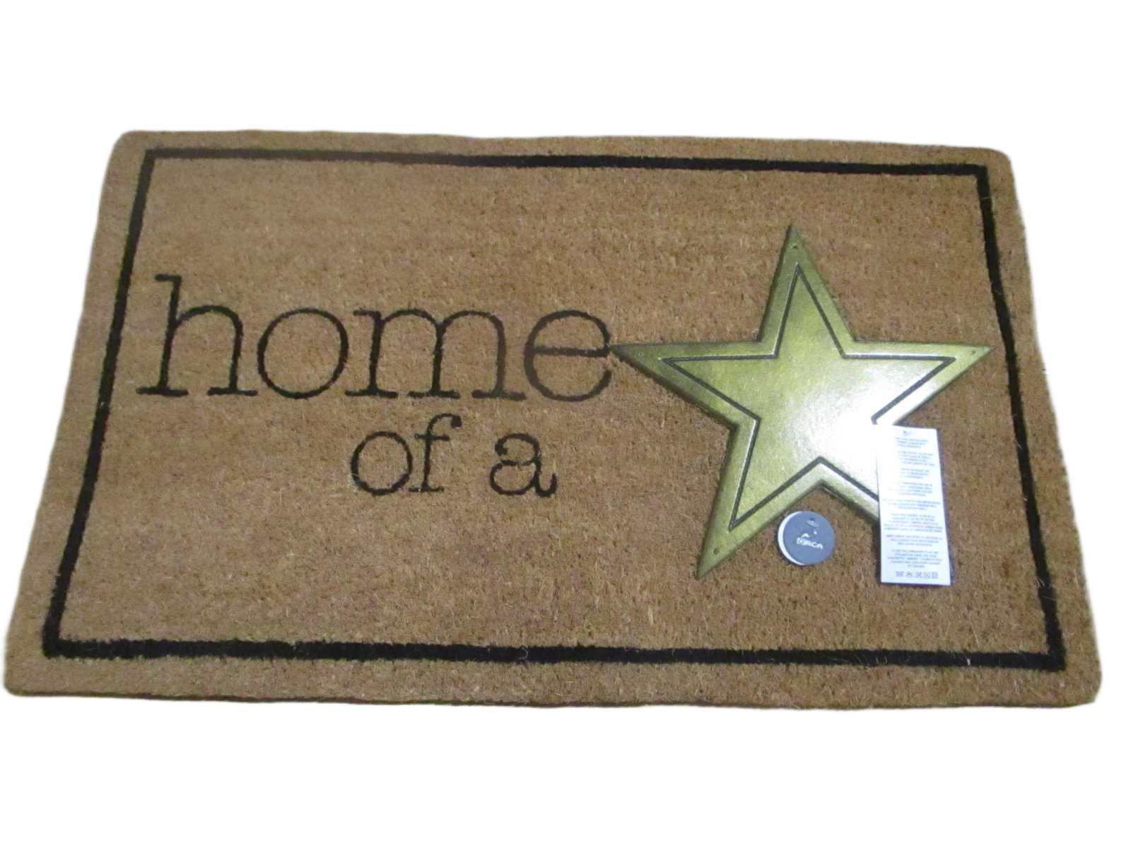 Doormat Natural Printed Coir With Rubber Inlay + Pvc Backing - Weight 5800gsm - Thickness 1,5 Cm 1cl=