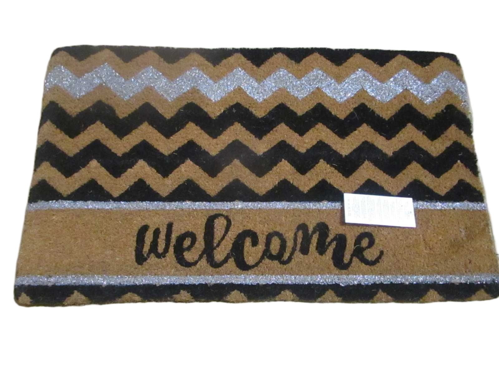 Doormat Natural Printed Coir With Glitter + Pvc Backing - Weight 5800gsm - Thickness 1,5 Cm 1cl=