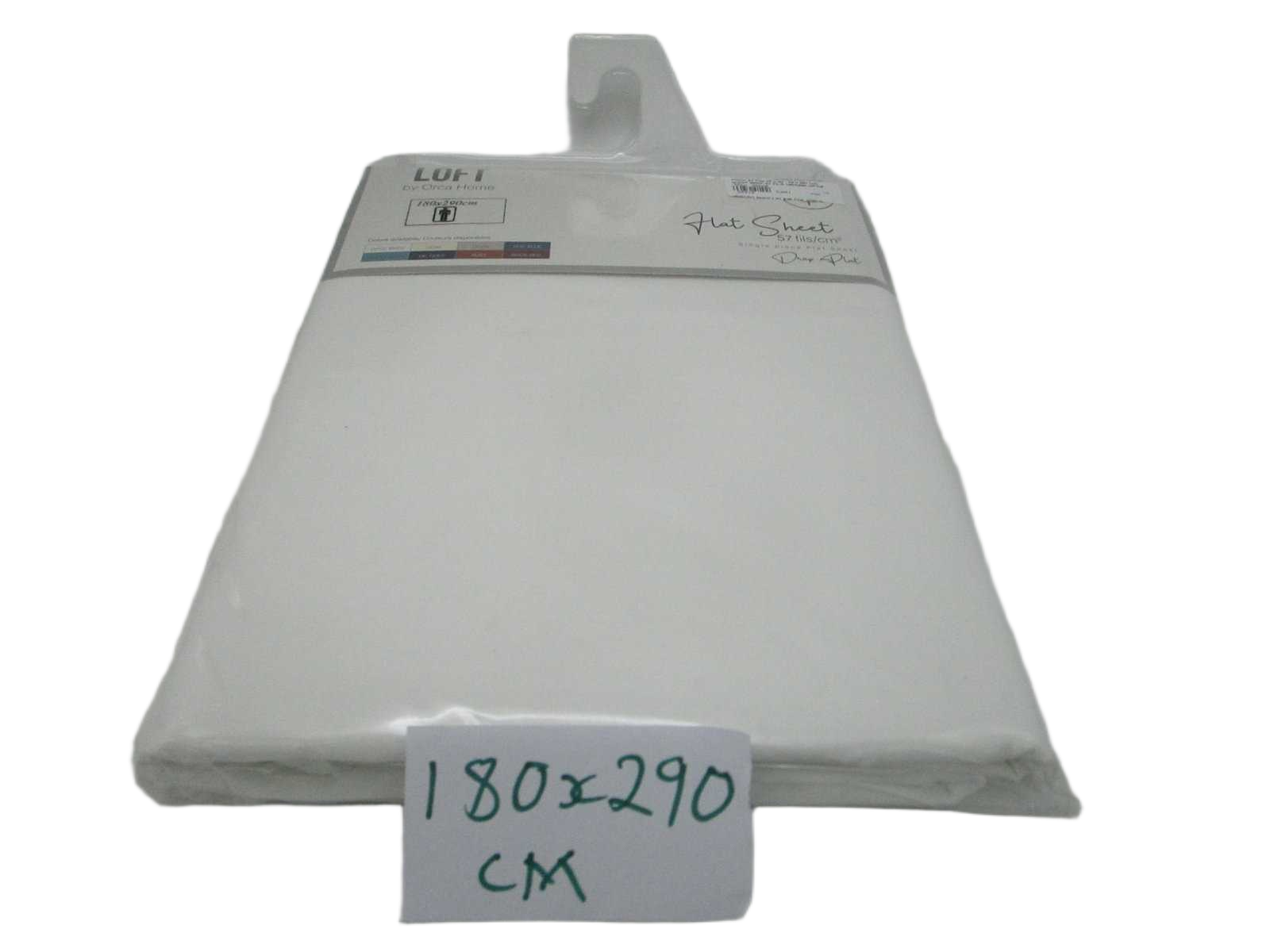 Flat Sheet Plain Col (100 % Coton 57 Fils 30 X 30 - 78 X 60) 103 Grs/M² 1cl=