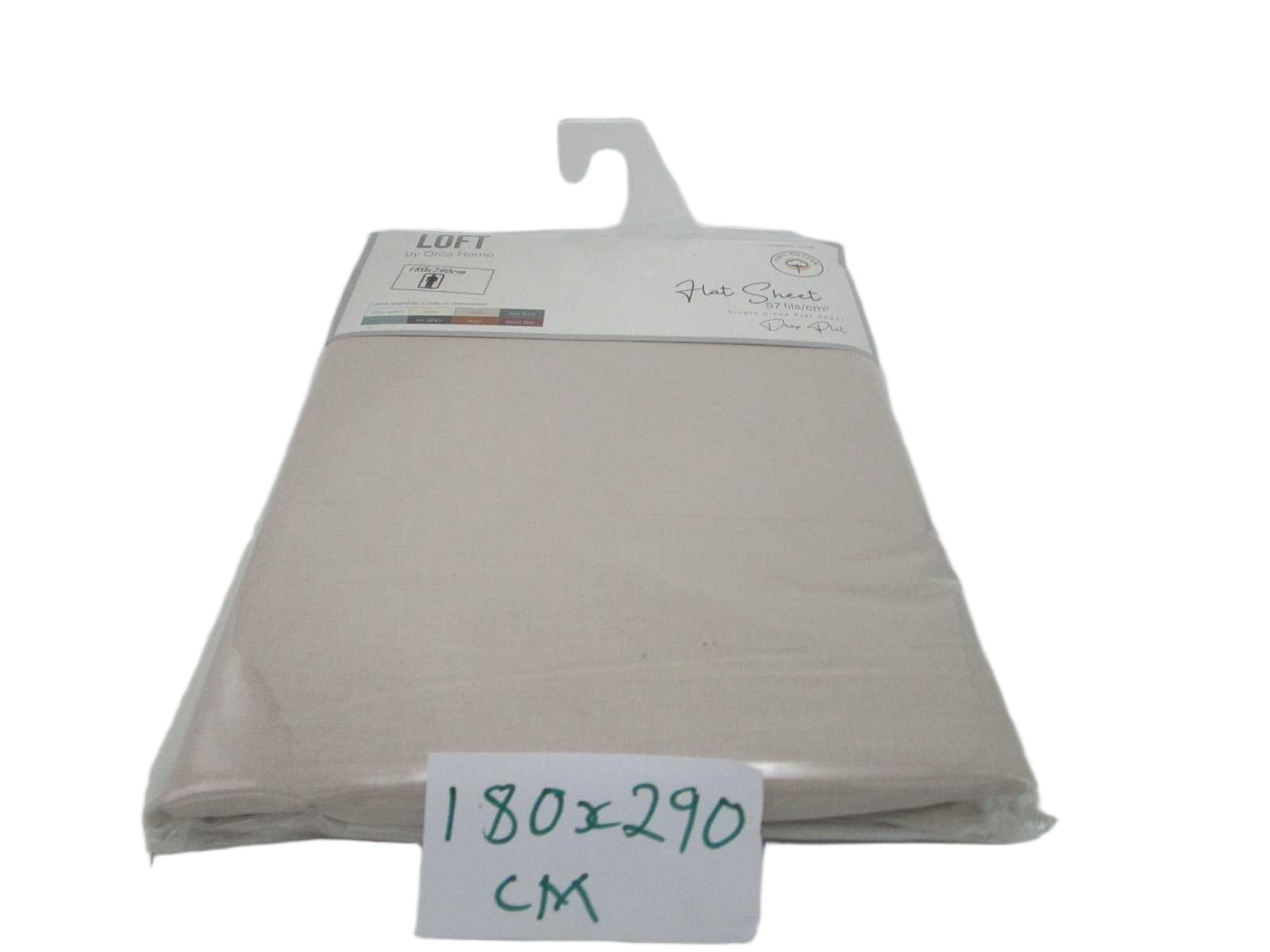 Flat Sheet Plain Col (100 % Coton 57 Fils 30 X 30 - 78 X 60) 103 Grs/M² 1cl=