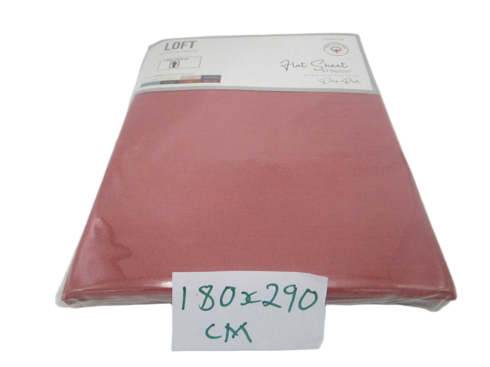 Flat Sheet Plain Col (100 % Coton 57 Fils 30 X 30 - 78 X 60) 103 Grs/M² 1cl=